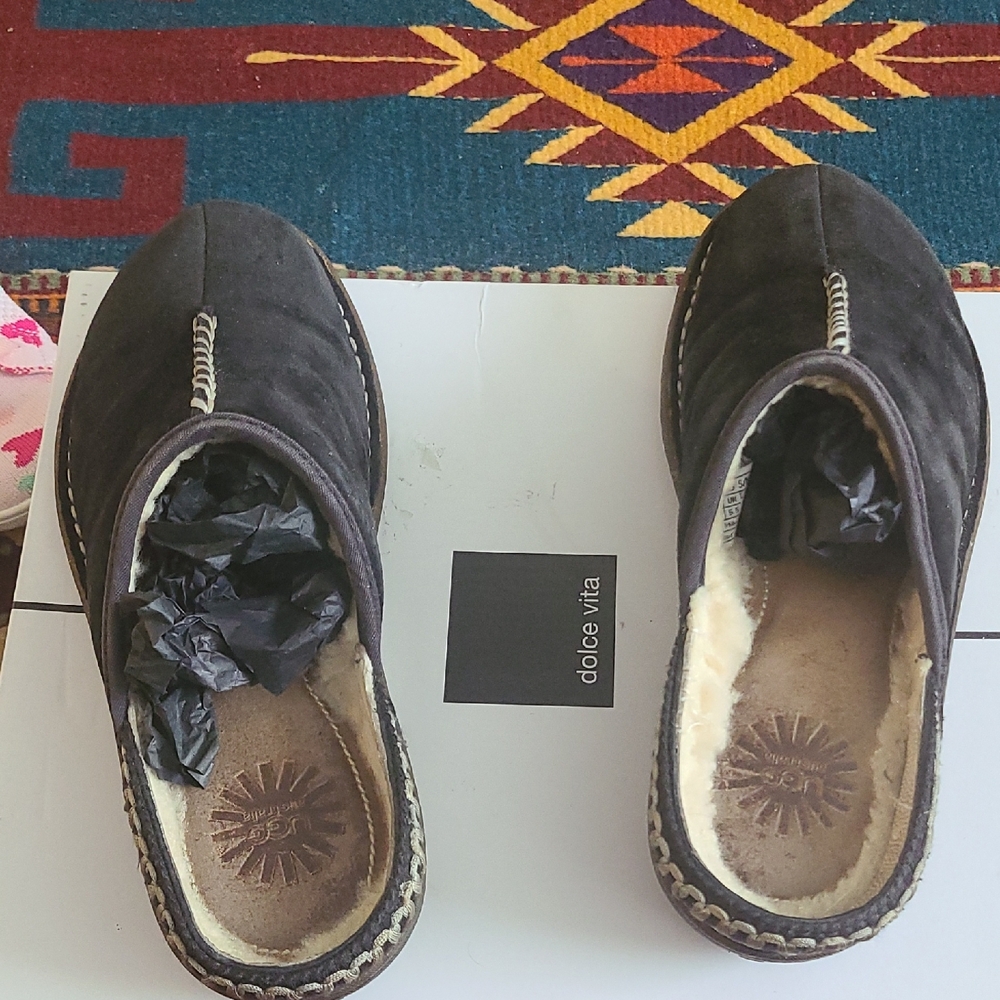Dolce Vita Dark Suede Slip-On Mules
